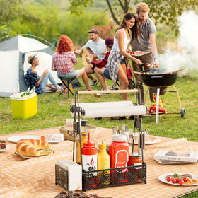 EKNITEY outdoor kitchen caddy serves as a versatile tabletop organizer.