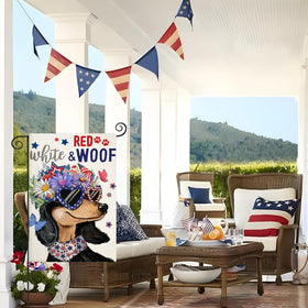 EKOREST burlap texture close-up flag showing durable, fade-resistant material.