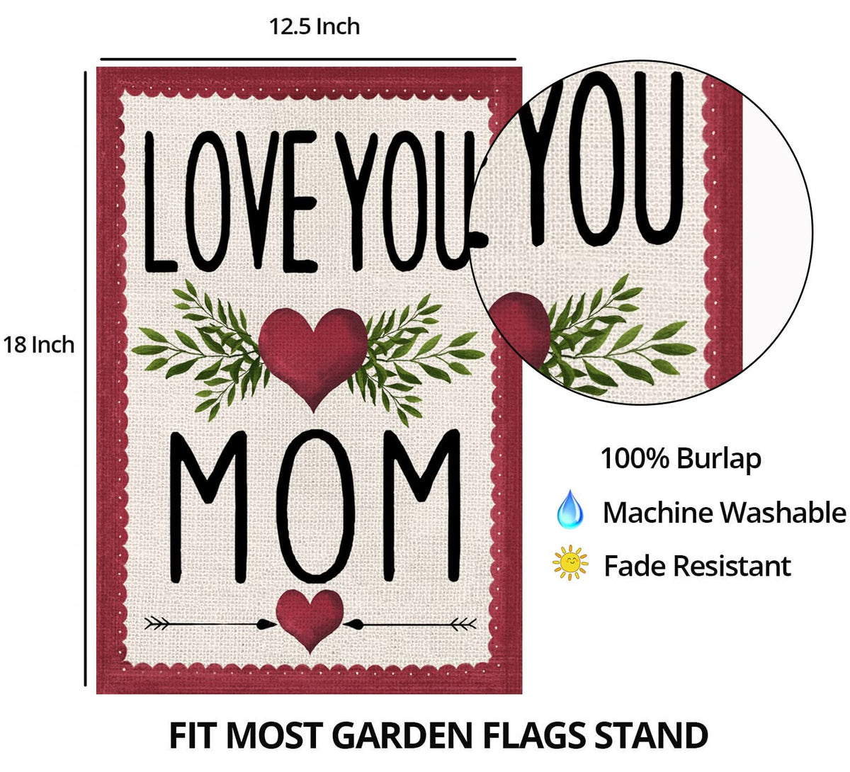 EKOREST Colorful Mother's Day flag enhances outdoor living areas with brightness.