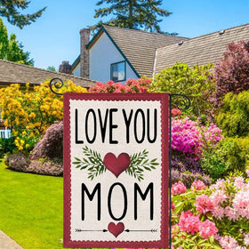 EKOREST Durable burlap flag resists weather and UV fading for outdoor use.