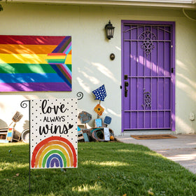 EKOREST Durable double-stitched flag adds vibrant color to outdoor space.
