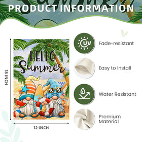 EKOREST Hello Summer Garden Flag as farmhouse decor for spring and summer