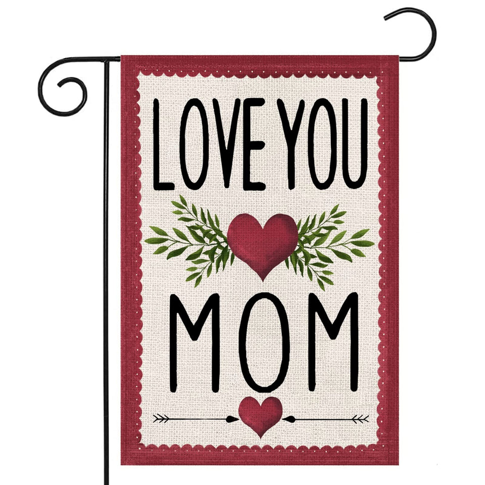 EKOREST Happy Mother's Day outdoor flag for garden reads clearly from the yard.