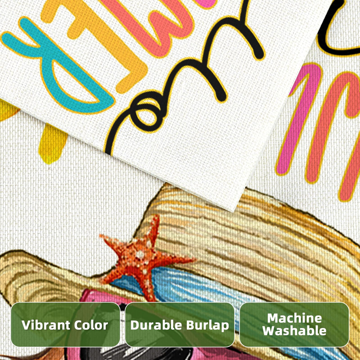 EKOREST Hello Summer flag double-sided design stays vibrant from both sides.