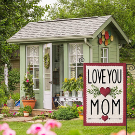 EKOREST Love You Mom flag double-sided for porch visibility and curb appeal.