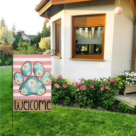 EKOREST 12.5x18 inch flag fits many garden stands for easy setup.