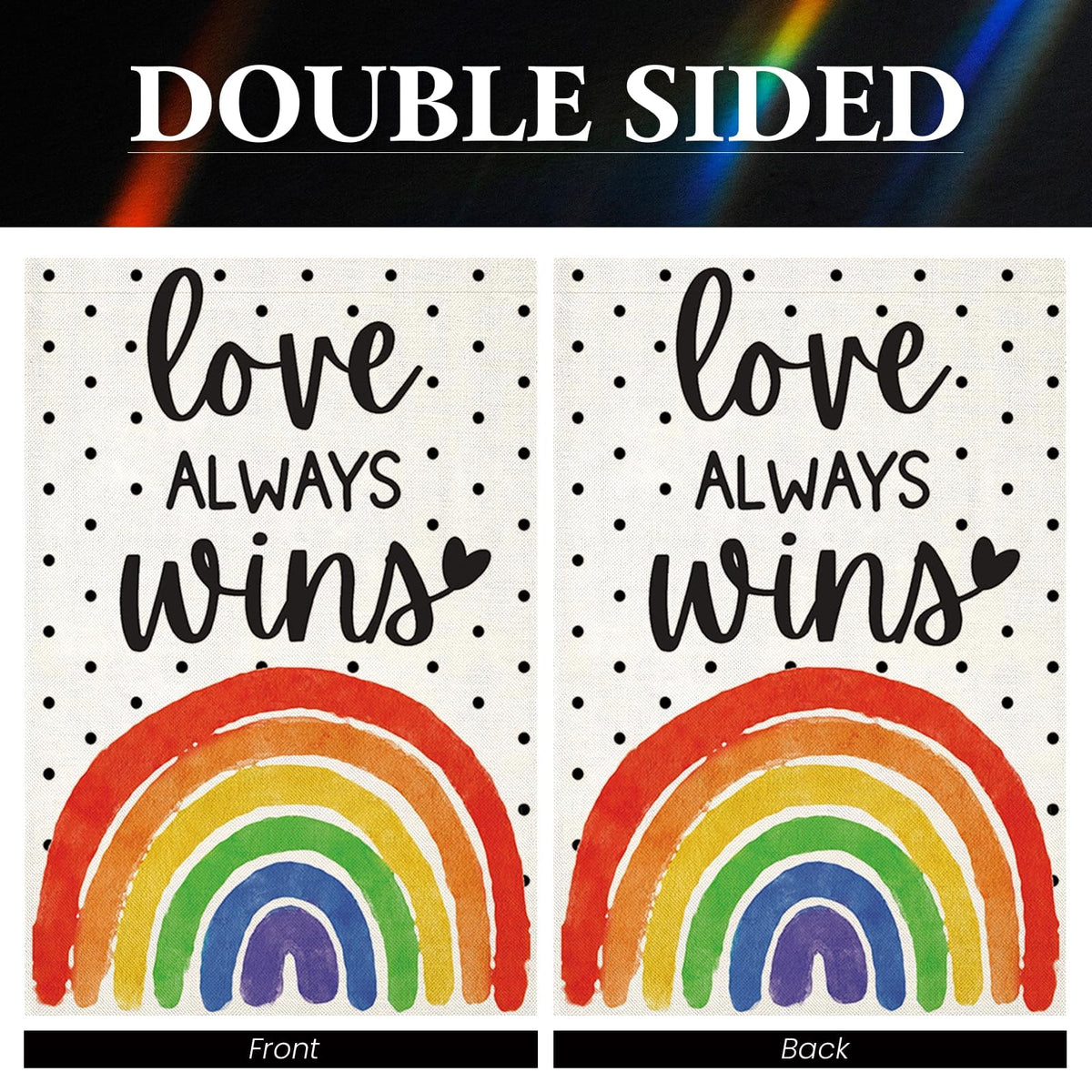 EKOREST Pride flag ideal for farmhouse patios during outdoor celebrations.