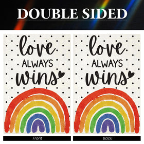 EKOREST Pride flag ideal for farmhouse patios during outdoor celebrations.