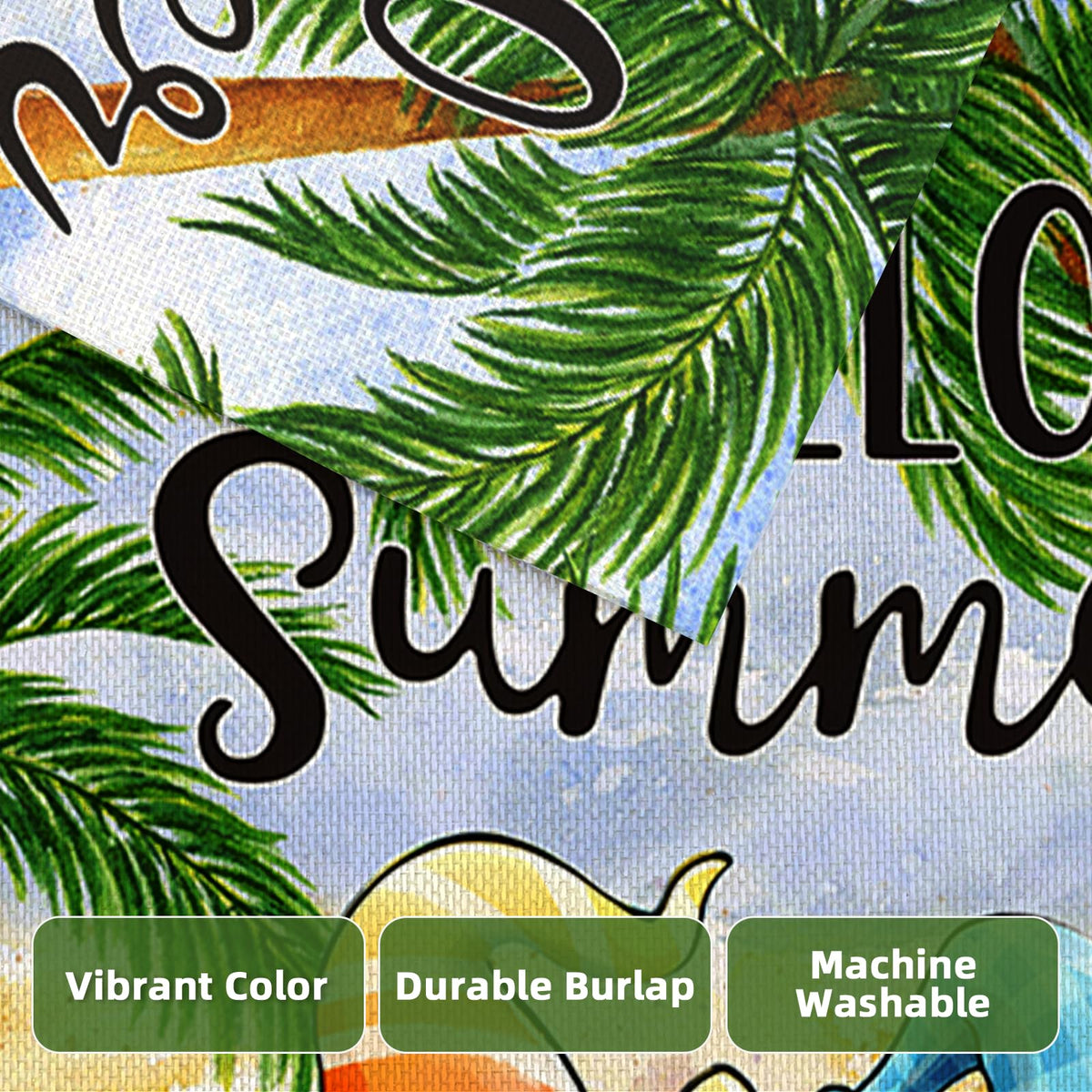 EKOREST Hello Summer Garden Flag seasonal decor for outdoor spaces