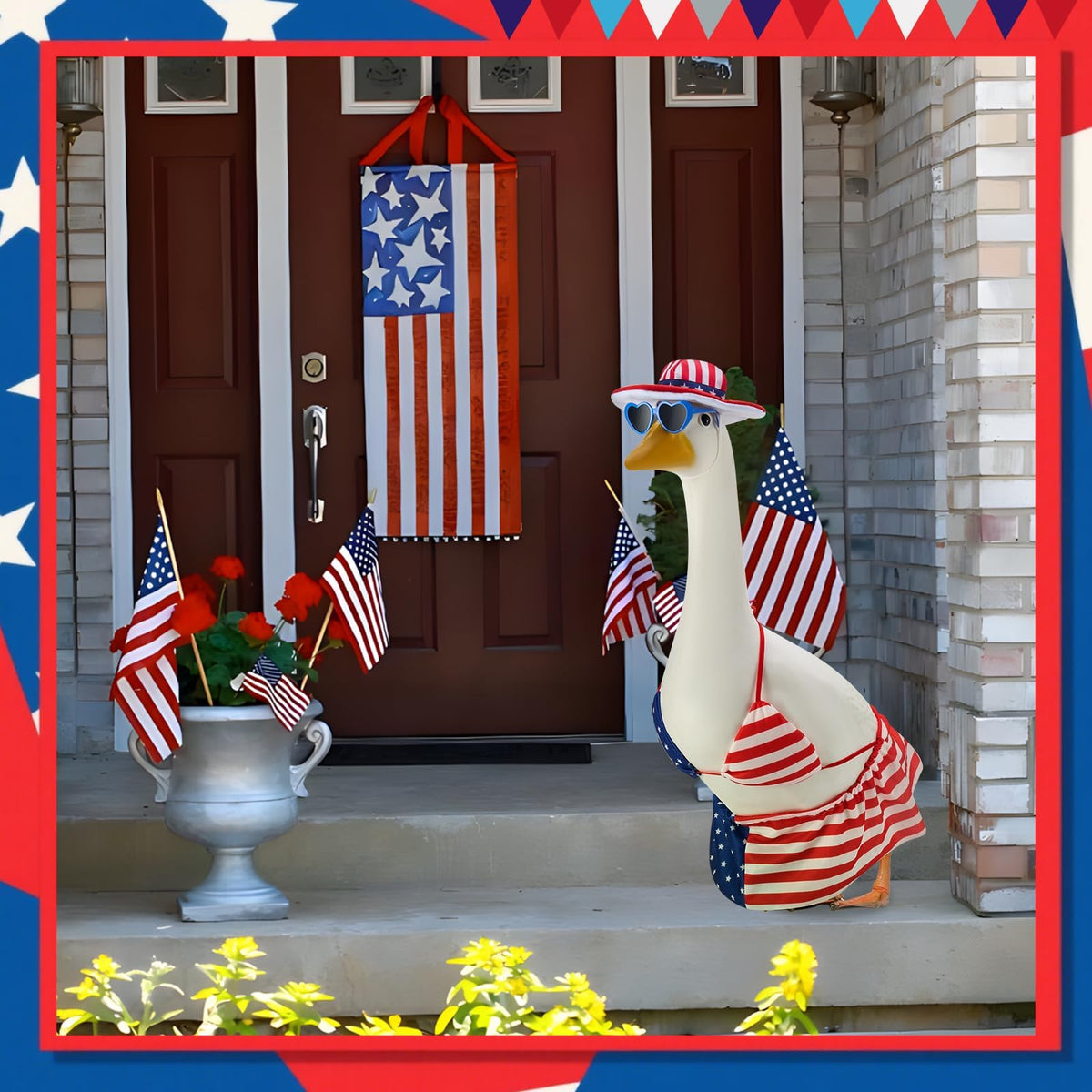 EKOREST USA 250th anniversary decoration outfits for lawn statues
