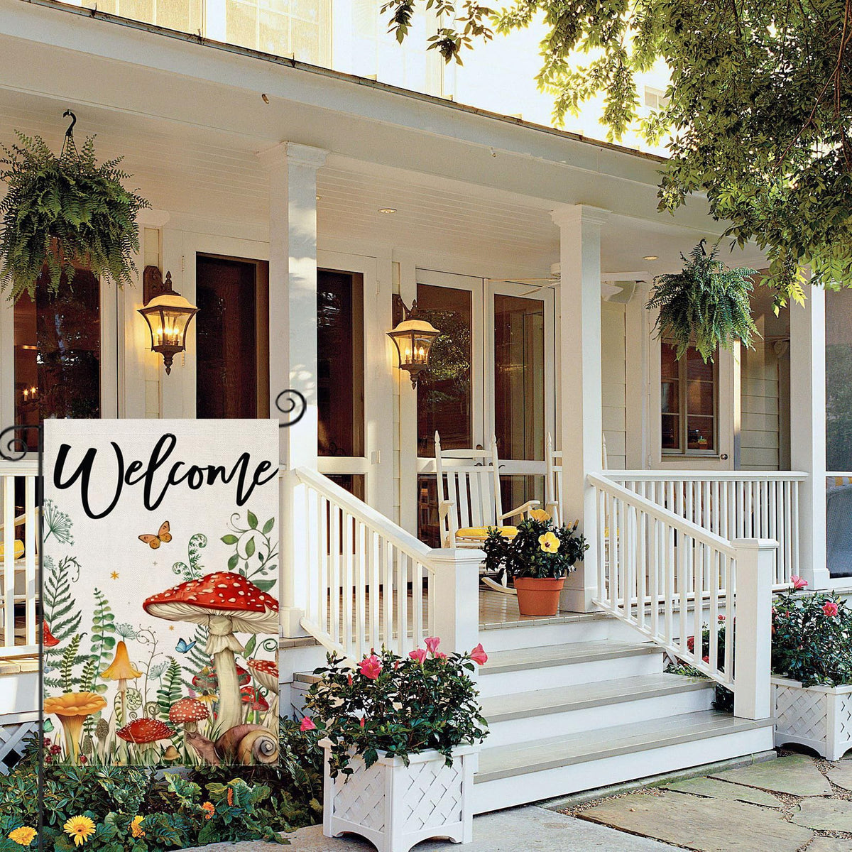 EKOREST Welcome Summer flag full design visible from across the lawn ideal curb appeal