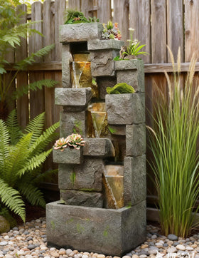 EKRISON 41-7 outdoor fountain with three tiers for serene garden ambiance