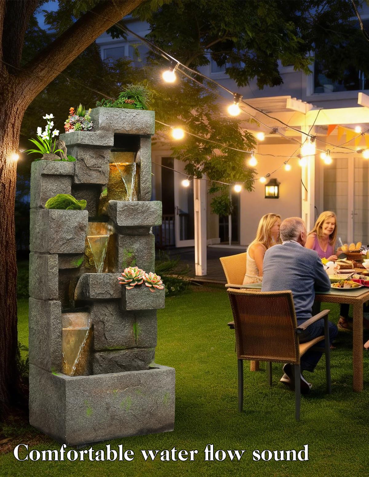 EKRISON plant-slots fountain lets you personalize with greenery