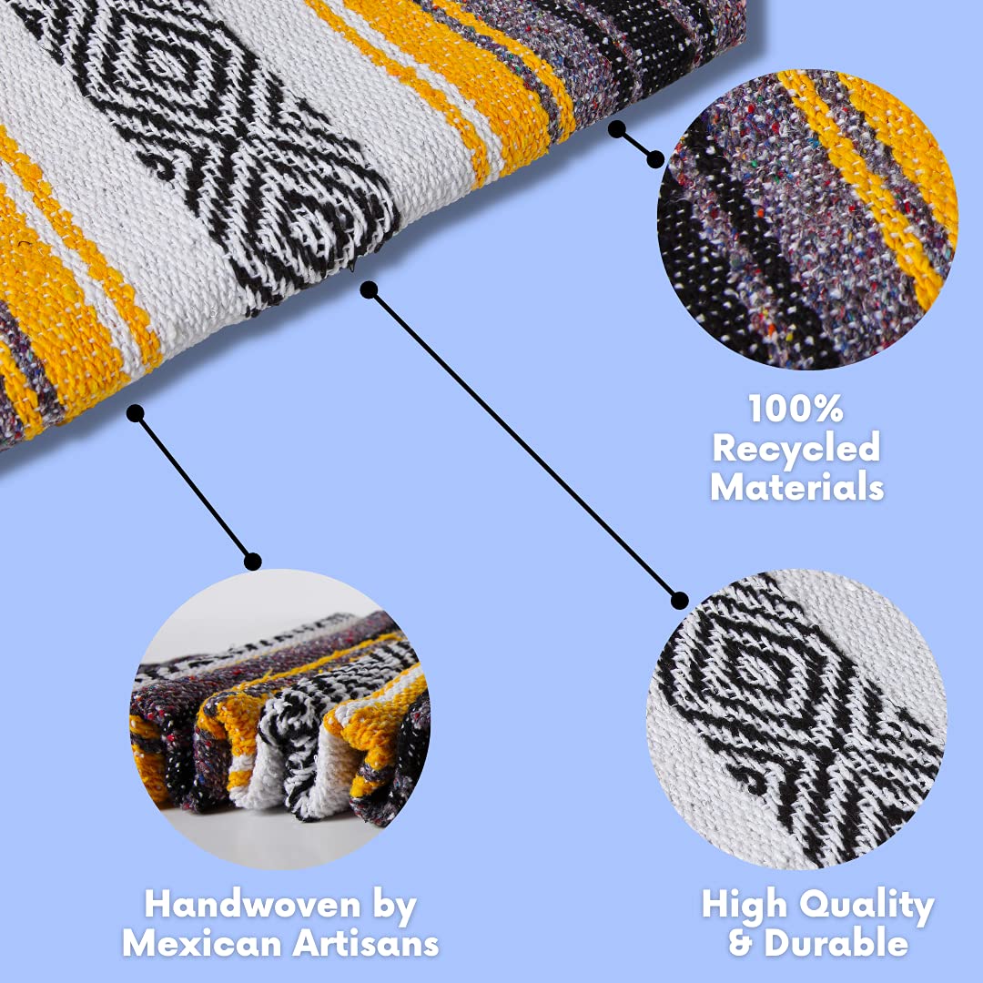 El Paso Designs serape throw colorful pattern brightens living spaces.