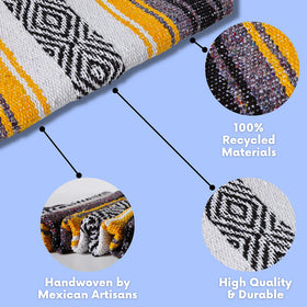 El Paso Designs serape throw colorful pattern brightens living spaces.