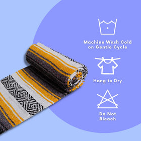 El Paso Designs yoga blanket soft woven, 51 by 74 inches.