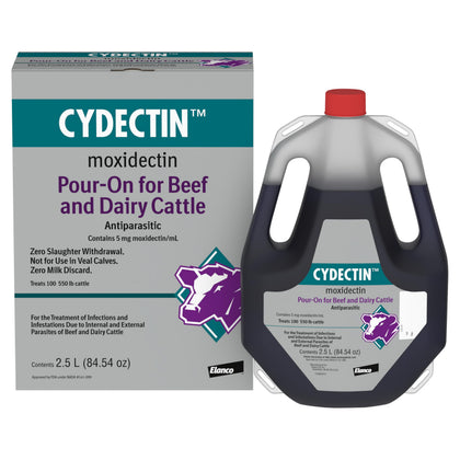 Elanco Cydectin Pour-On bottle for simple parasite control in cattle