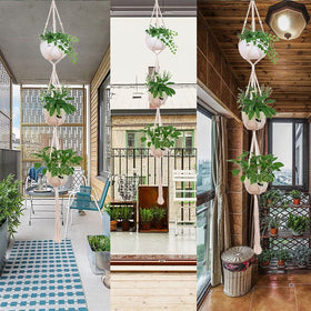 ELANE gift-ready macrame hanger pack for plant lovers
