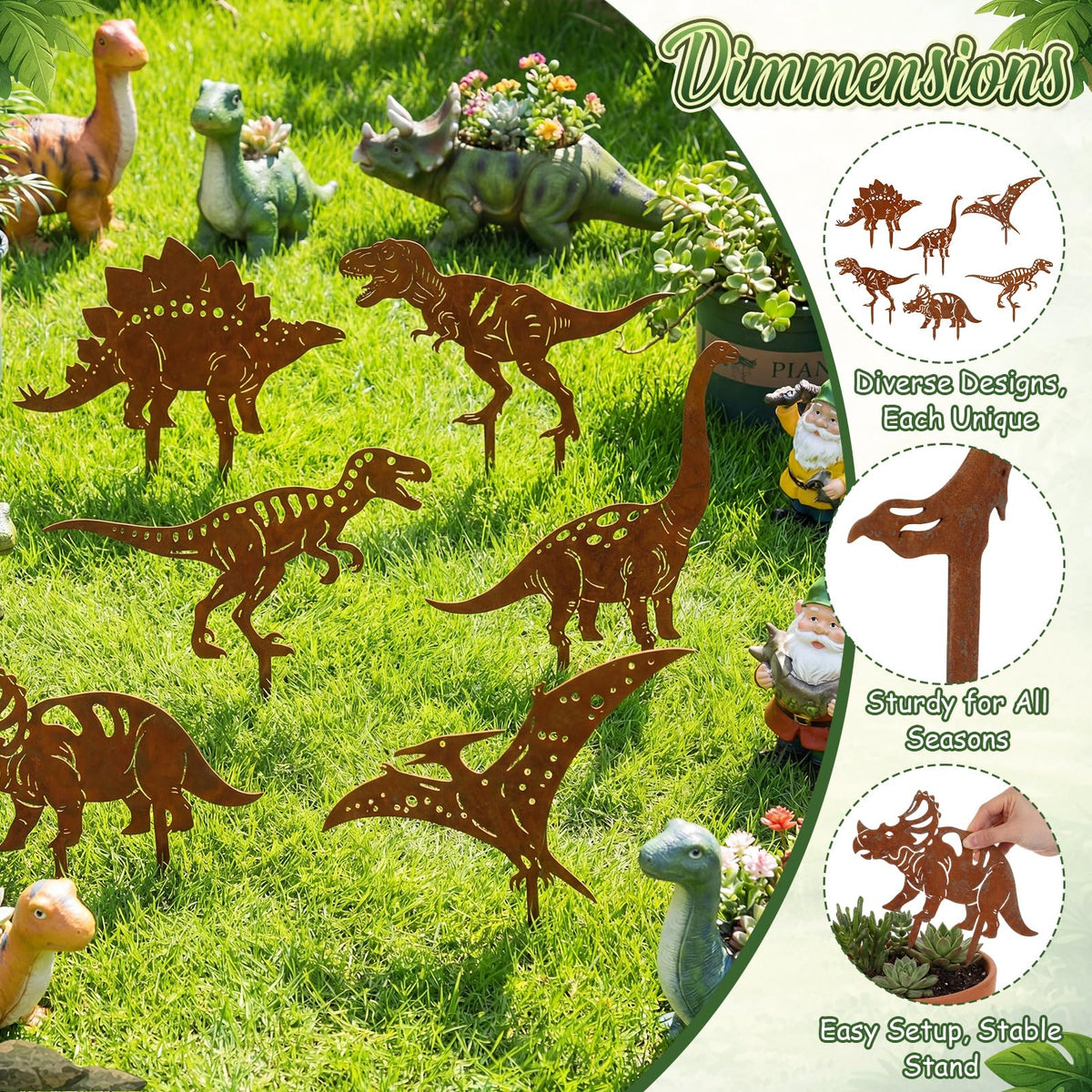 ElaraBerry Pterodactyl yard stake creates whimsy along pathways