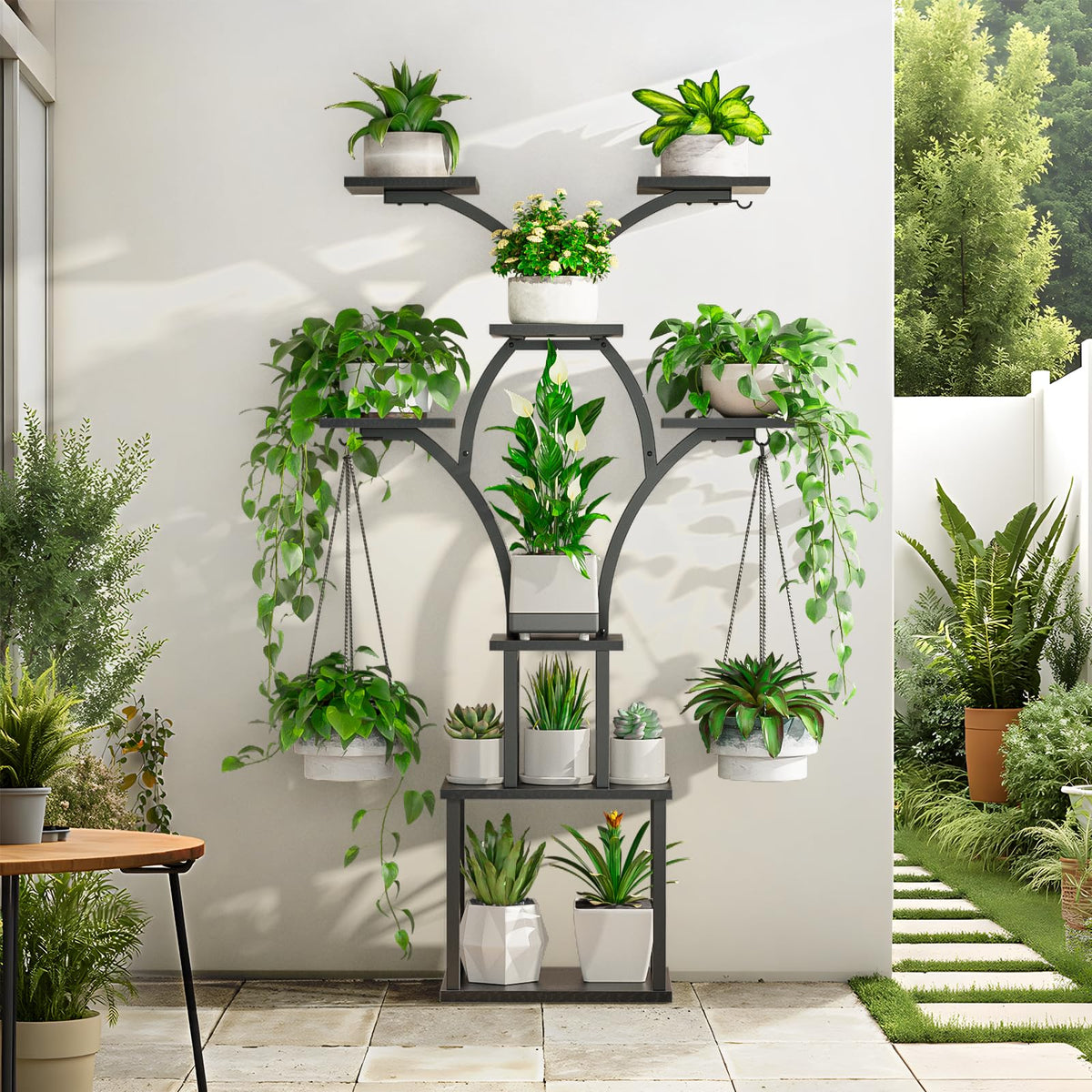 Elbourn space-saving living room display fits tight corners with flexible layouts.