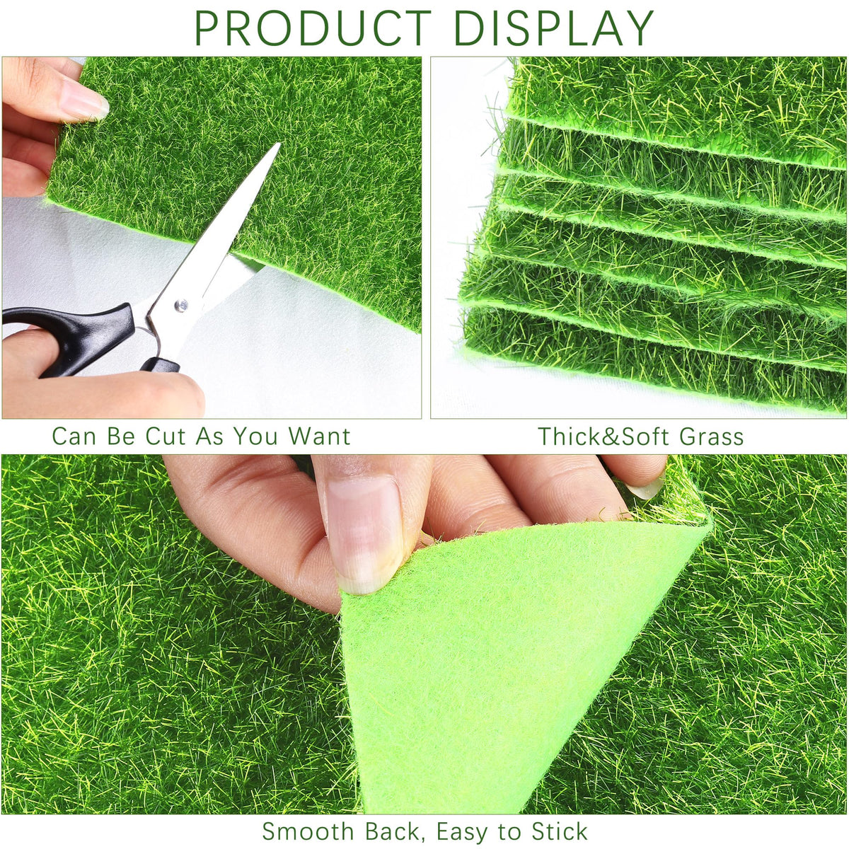Elcoho artificial grass texture close-up shows durable waterproof material.