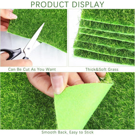 Elcoho artificial grass texture close-up shows durable waterproof material.