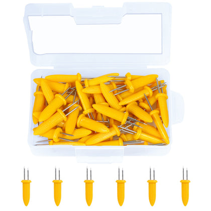 Elcoho corn holders collection with durable stainless steel prongs for easy serving