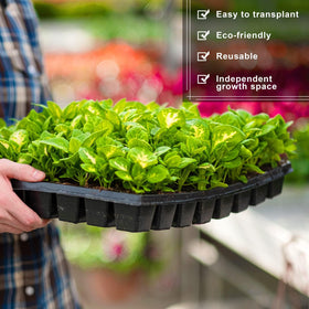 Elcoho durable plastic nursery pots resist deformation for repeated use and easy washing.