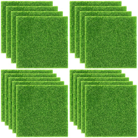 Elcoho fairy garden grass 6x6 inch pack for miniature landscapes and dollhouses.