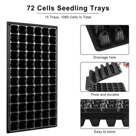 Elcoho propagation tray with drainage holes ensures moisture control for healthy seedlings.