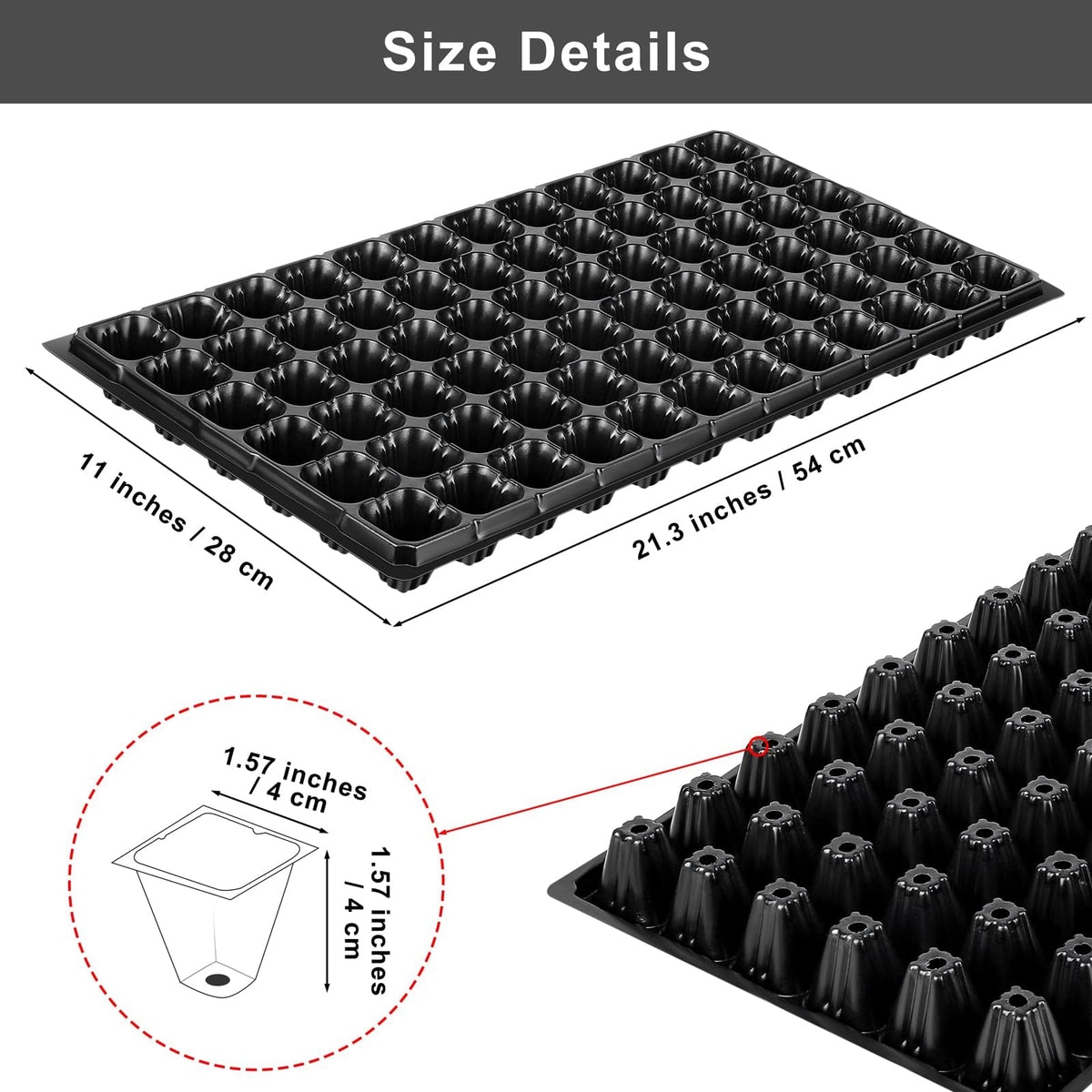 Elcoho seedling trays with 1080 cells support bulk germination of vegetables and herbs.