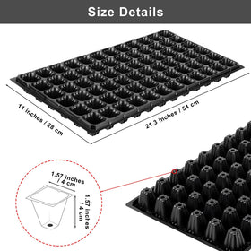 Elcoho seedling trays with 1080 cells support bulk germination of vegetables and herbs.