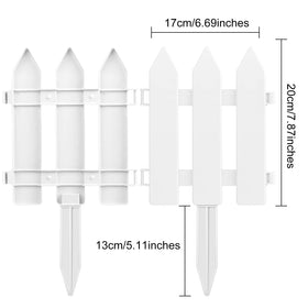 ELECLAND fence insert 12-piece white enables easy ground fixation.
