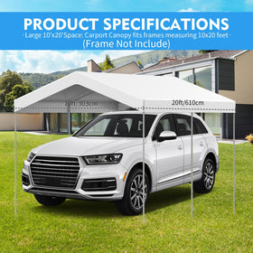 Elecoman UV protected carport cover resists sun damage for outdoor use