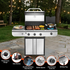 Electactic porcelain-enameled grates in action for easy cleanup