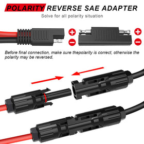 ELECTOP heavy-duty 35 cm extension cable for portable solar setups.