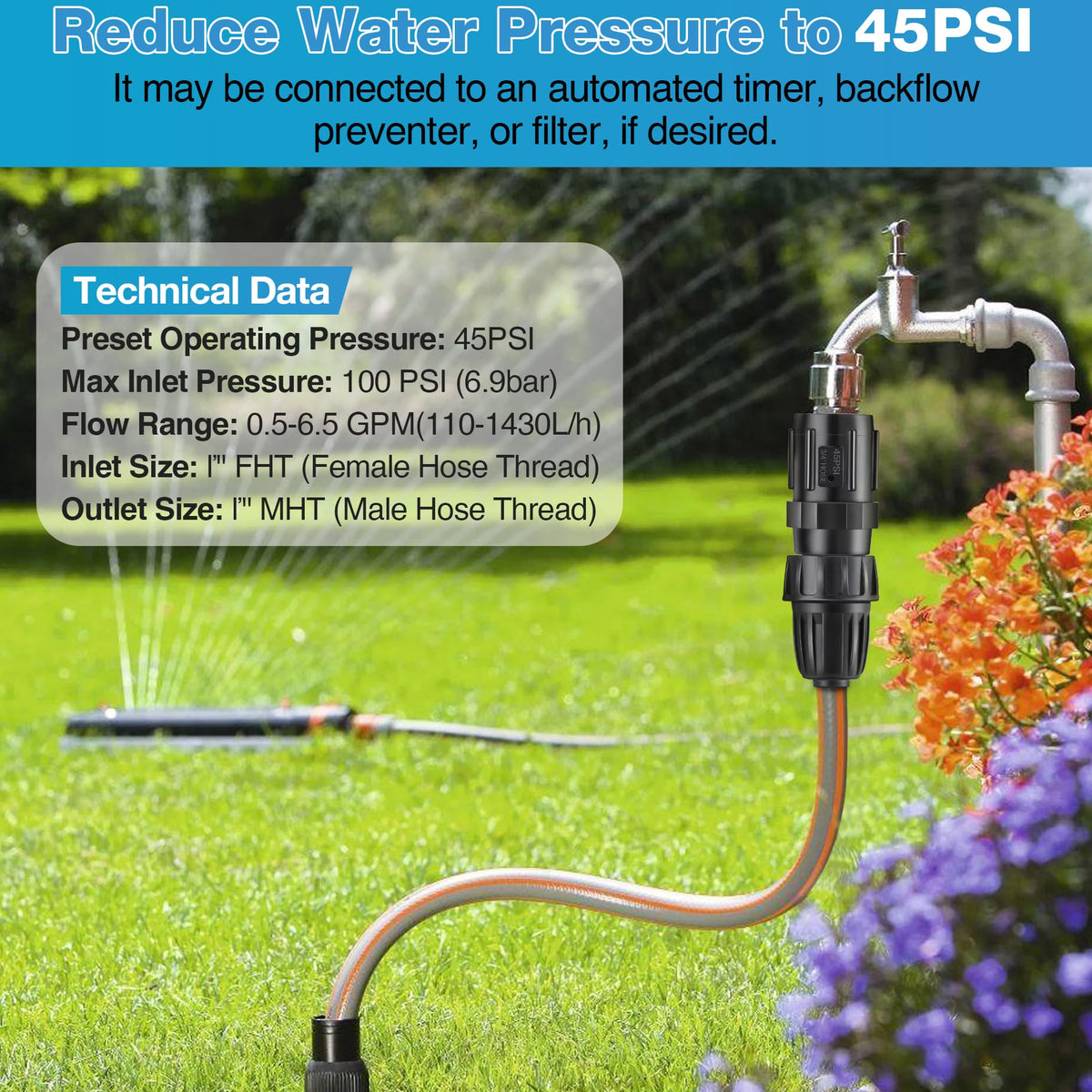 ElectricWise 34fht-to-34mht adapter connector enables easy faucet-tube connections.
