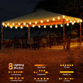 ElectricWise canopy lights offering eight decorative modes for events