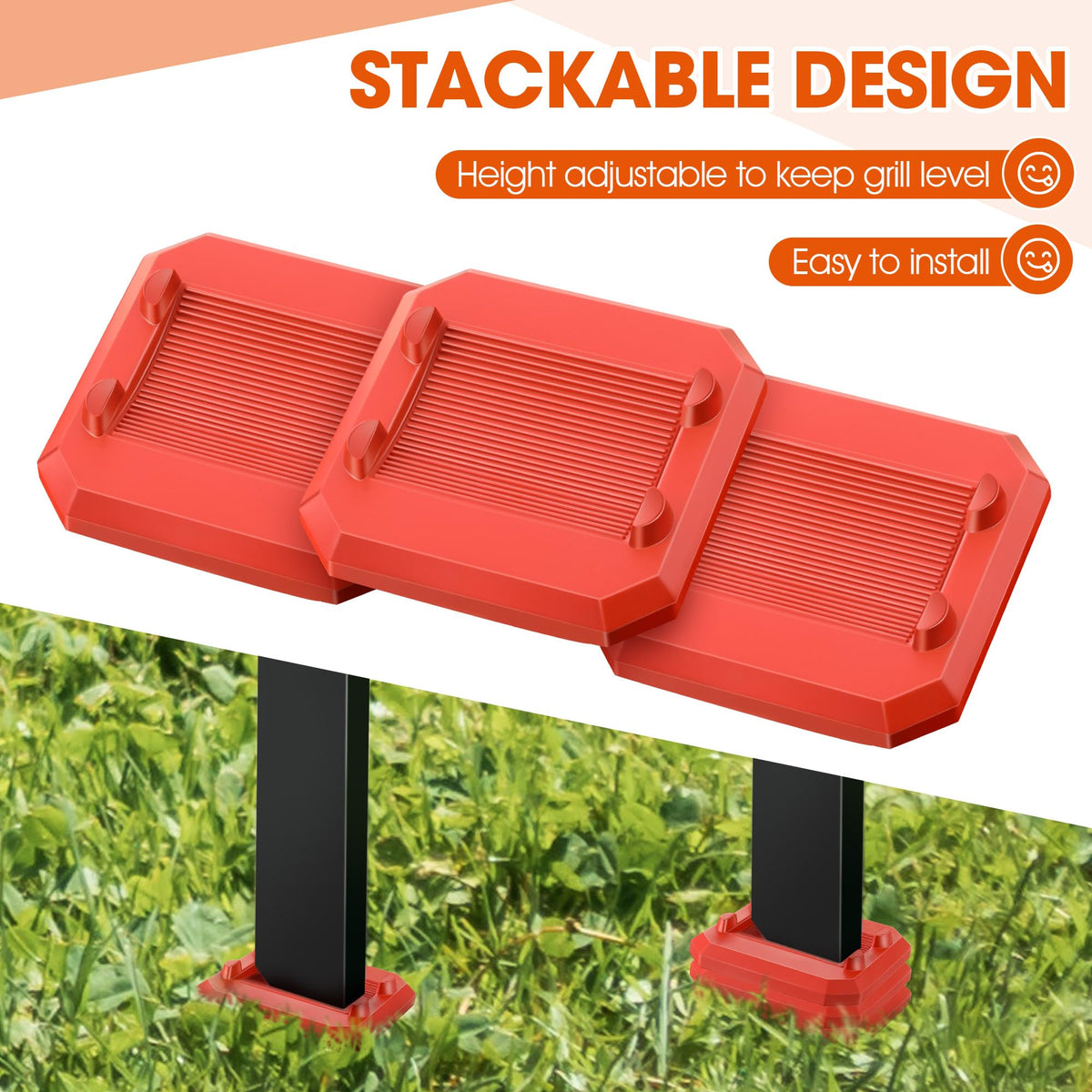 ElectricWise griddle leveling shims kit stackable design for easy storage