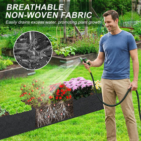 Elefama bed showing large soil capacity for expansive planting