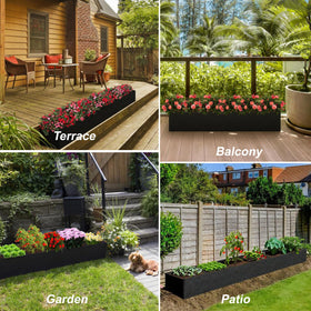 Elefama beds set up outdoors on a patio for garden use