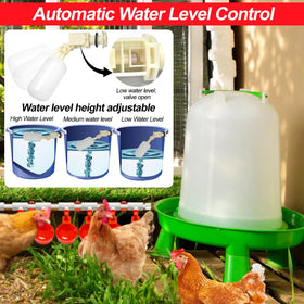Elefama water cups and nipples highlight leak-proof connections for a clean coop.
