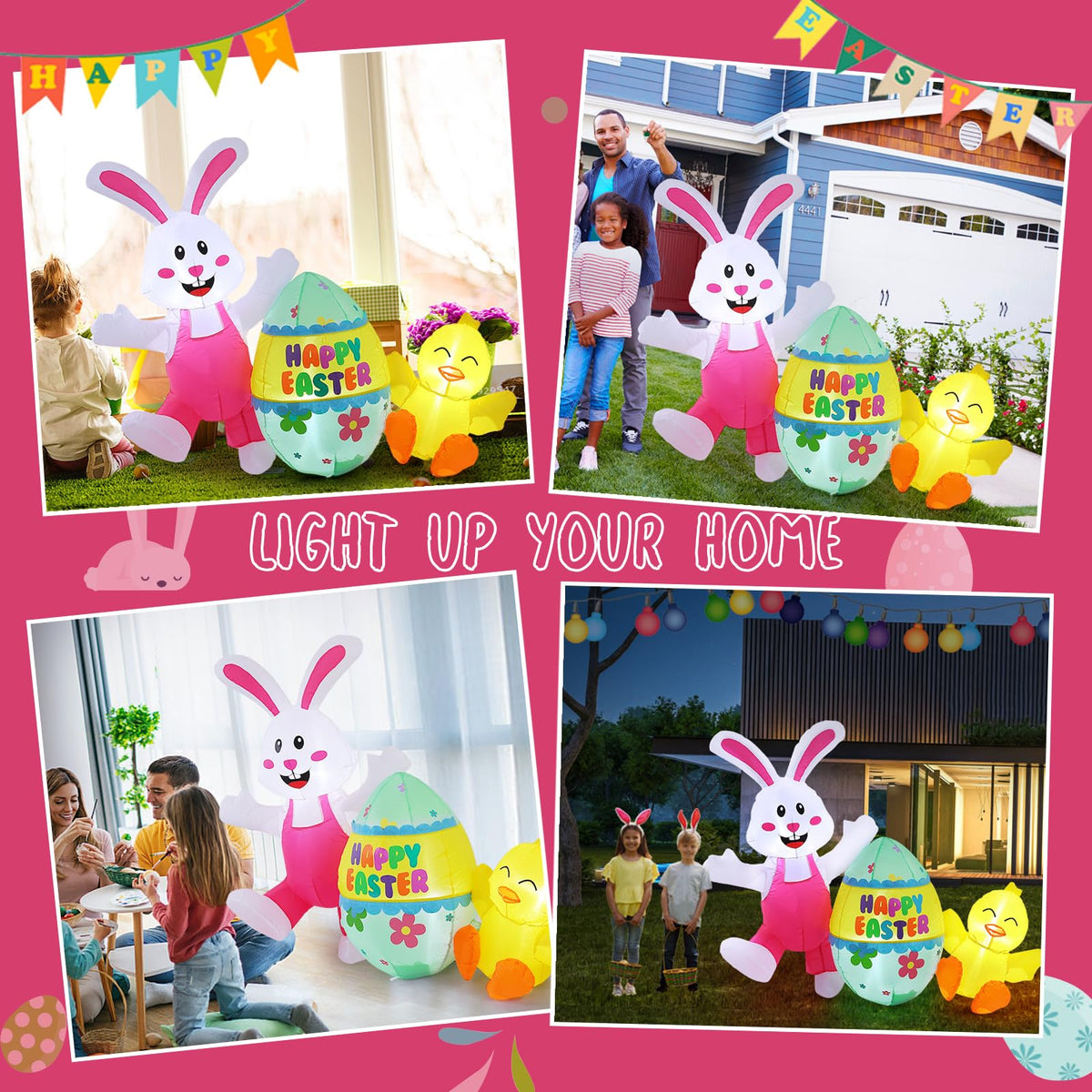 Elegear complete Easter inflatable set including storage bag for easy storage