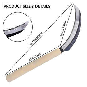 Elegital Kana Hoe full-length view demonstrating compact size for garden tasks