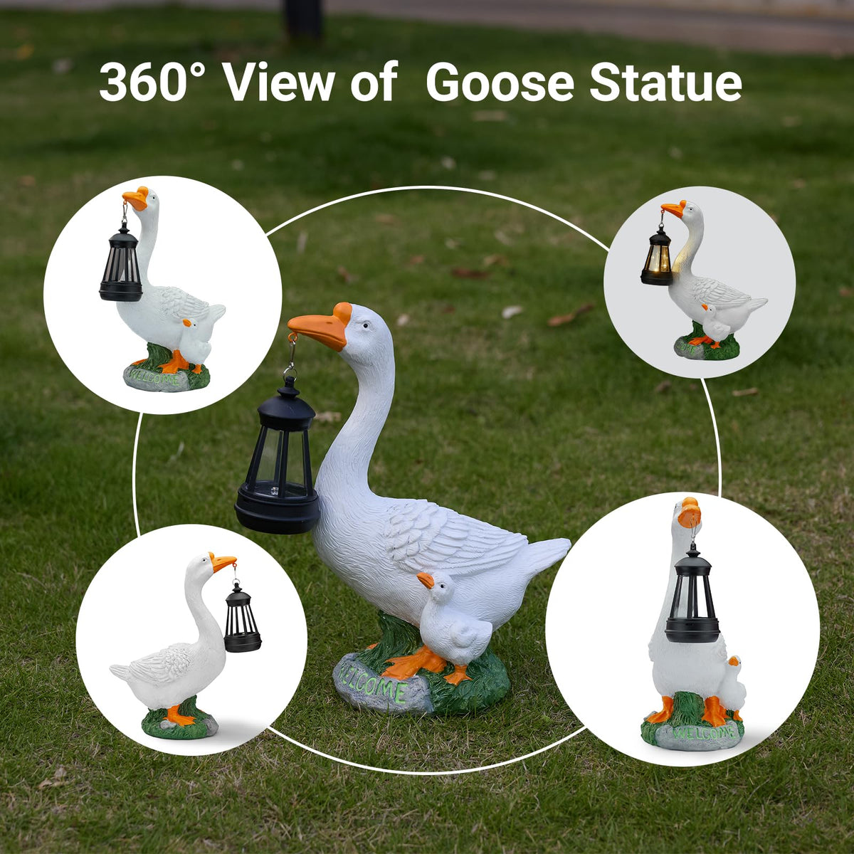 Close-up of Elegondrar goose lantern detail on face showing lifelike features