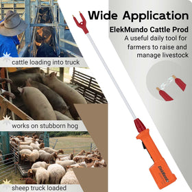 ELEKMUNDO bendable shaft demonstrated for flexible livestock handling