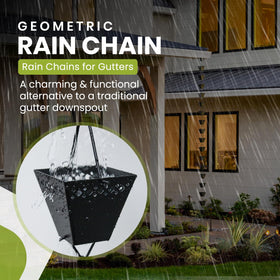 Elemental Eden outdoor rain catcher enhances curb appeal and drainage
