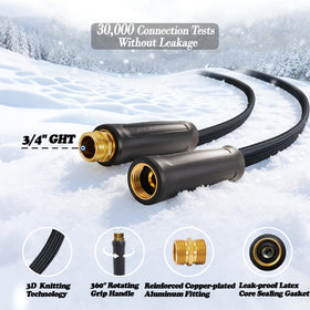 ELEPHOSE hose 360 rotating handle enables one-handed connections.