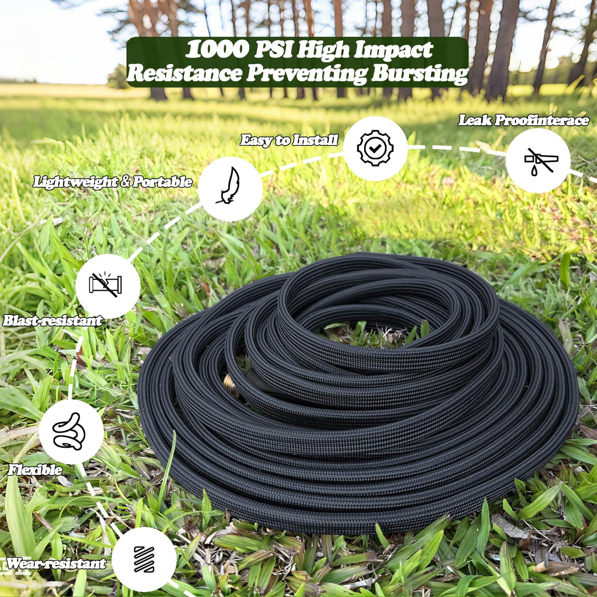 ELEPHOSE hose BPA-free materials protect family during garden tasks.