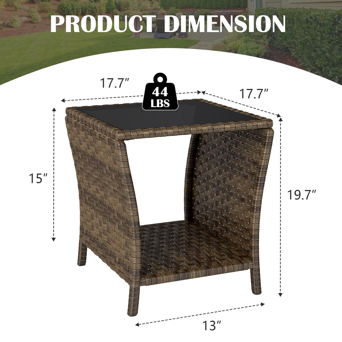 Elepude patio two‑pack tables for balcony, flexible arrangement to match decor.